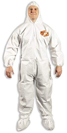 Quest Barrierwear Hazmat Coveralls, Microporous SMMS, 3X-Large, 1 Pack