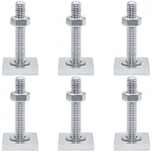 Nuyoah T-Nut Adapter Dachbox Nutensteine Dachträger Nutsteine Set T-Nut M6 x 35mm Nutsteine für Relingträger Kompatibel zu Thule mit Muttern Unterlegscheiben, 6Stk (6)