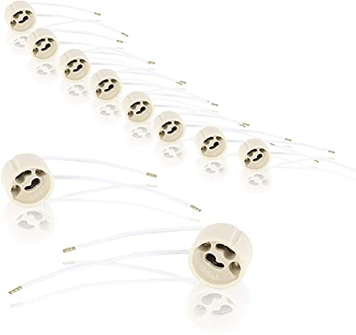50er Pack - Keramik GU10 Fassung 230V für LED und Halogen