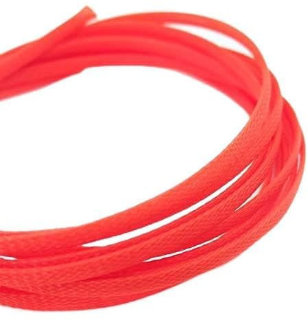 Insulated PET Braid Sleeving 3/4/6/8/10/12/14mm Tight 1/5/10M High Density Wire Wrap Sheath Protection Black Red Cable sleeve-Orange,4mm,5M