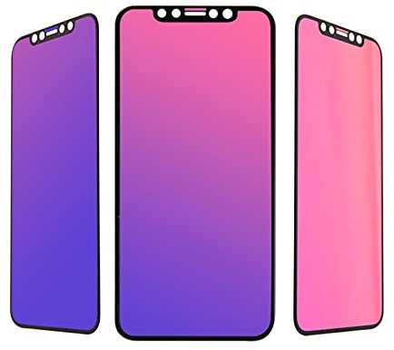 Erha Genius Privacy Screen Protector for iPhone 11/ iPhone XR, Electroplated Colorful Anti-Spy Tempered Glass Film (6.1 inch)