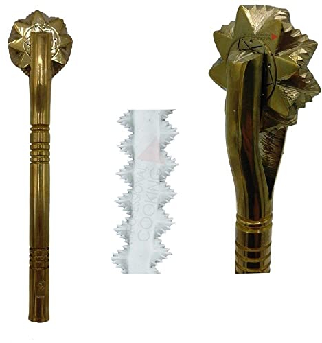 Professional Cooking Rotella tagliapasta sardo su rudigliu Artigianale in Ottone Massiccio n.09