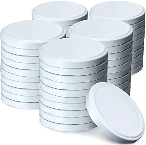KADAX 50er Set Schraubdeckel TO82 ⌀ 82mm Weiß – Twist-Off Ersatzdeckel für 235-900ml Einmach- & Marmeladengläser | Luftdicht & Spülmaschinenfest