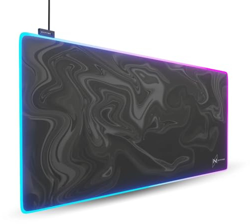 Nyfter - RGB XXL Gaming Mauspad RGB Nyfpad - 900x500mm Mousepad - Liquid Design und RGB Premium Mousepad für Gamer