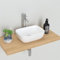 J-FAMILY Lavabo de baño moderno pequeño sobre mostrador, compacto de porcelana y cerámica, lavabo pequeño, 365 x 250 x 115 mm