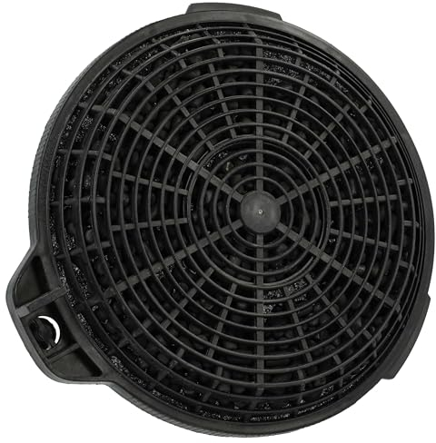vhbw Filtre à charbon actif compatible avec Apelson Helia 600 INOX, Apolo 600 INOX, Talia 900 INOX, Talia 600 INOX hotte aspirante - 13,25 cm