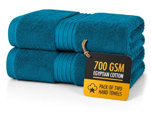 ALSAP Blue Lagoon Handtücher 2 Stück – ultraweiche, super saugfähige 700 g/m² ägyptische Baumwolle Handtücher – Badezimmer-Bettwäsche-Sets – luxuriöse Hotelqualität Baumwolle Handtücher Set praktische
