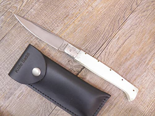 Generico COLTELLO ARTIGIANALE 27,5 CM pattada manico in osso di tibia scanno lama 12,5 cm art 2