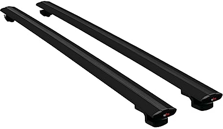 accessorypart Compatible with Dacia Duster (HS) Post-Facelift 2014-2017 BASIC Model Car Roof Rack Cross Bar Black Aluminium 2 Bars