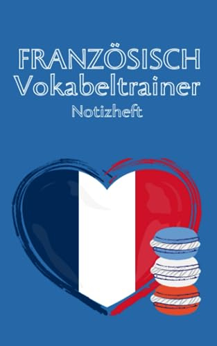 Französisch Vokabeltrainer: Notizheft - Macarons Design