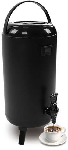 Isolierter Getränkespender aus Edelstahl, 12 Liter Thermospender mit Temperaturanzeige, für Heißgetränke, Kaffee, Tee, Büro, Haushalt, Veranstaltungen