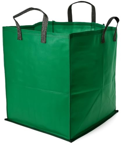 3x Heavy Duty Green Garden Waste Bags 120 Litre - 45cm x 45cm x 60cm- Green Garden Waste Sacks, Reusable