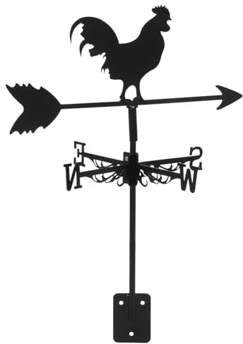 POPETPOP Eisenwetterfahne Hahn Huhn Ornament Für Gartendekor Wetterfahnen Für Hof Windrichtungsanzeiger