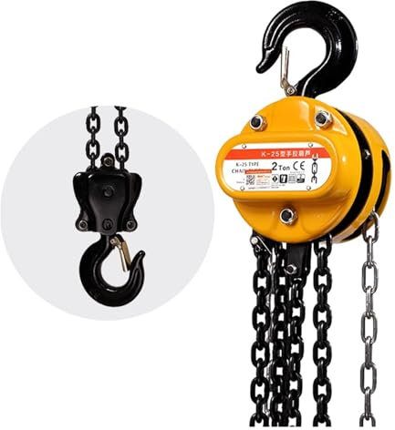 Treuils manuels, 1Ton Manual Chain Blok Hoist,Outils à main pour la maison(2 Ton)