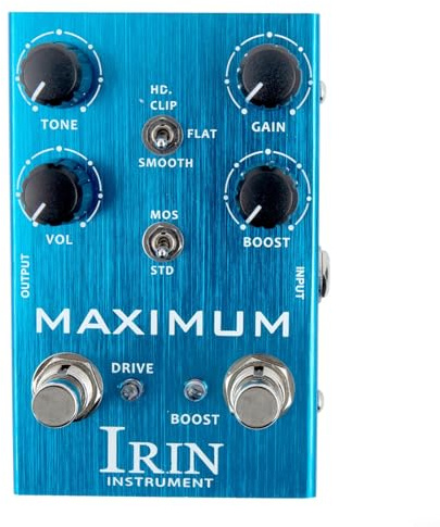 Zoegneer Effektor mit 4 Pads, Gitarren-Effektpedal, IRIN Overdrive-Verzerrung, zehn Segment-Eq-Effektgerät für E-Gitarre (B)
