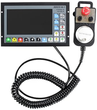 AIRUIXI Standalone Motion Controller DDCSV4.1 3/4 Axis G Code CNC Offline Stand Alone Controller For Engraving Milling Machine + 4 Axis MPG Handwheel(3 axis with MPG)