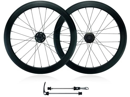 HZXQCVB 20in 451mm BMX-Laufradsatz Schnellspanner-Faltrad-Laufräder Höhe 40MM 24H Scheibenbremse Vorder- Und Hinterradnaben Für 8/9/10/11/12 Gang Kassette