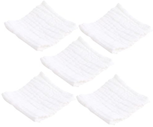 Beatifufu 5stücke Baumwollwindel Mit Babyeinlagen Saugfähiges Spucktuch Für Neugeborenen Lätzchen Aus Baumwolle Mehrzweck-textil Für Empfindliche Haut