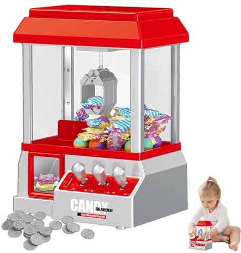 Claw Machine - Classic Toy Grabber Arcade Unità, Catcher Di Divertimenti Per Monete | Console Di Gioco Retrò Carnival Con Luci Musicali Per Premi, Caramelle, Giocattoli, Festa Di Compleanno Per Bambin