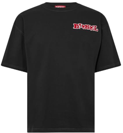 Diesel Mens Box T-Shirt Short Sleeve Cotton Black XXL