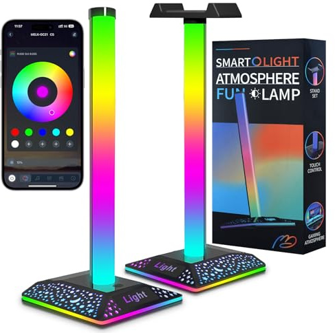 Looklight LED Lightbar RGB Lampe Gaming Led Beleuchtung TV Hintergrundbeleuchtung Kopfhörerständer Sync mit Musik APP Touch Steuerung LED Bar für PC,TV,Gaming Zimmer Deko,Geschenk für Gamer,Teenager