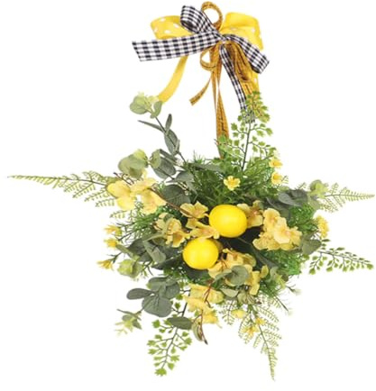 BESPORTBLE Frühlingskranz Dekoanhänger aus Langlebigem Material Realistischer Blumenkranz für Tür und Wand Pflegeleicht für Festtage und Wohnraumgestaltung