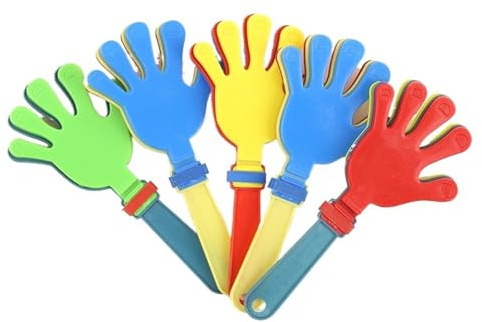 WSQHAO 10 pièces Bruit Claquettes Fabricants Main en Plastique fête Fabricant Mains drôle Clap acclamer Accessoire applaudissements Consert coloré Clapper pour Fêtes