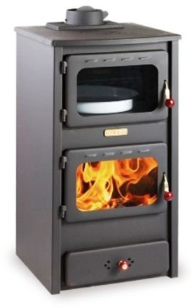 KUPRO Poêle à bois en fonte avec four, puissance de chauffage 8,4 kW