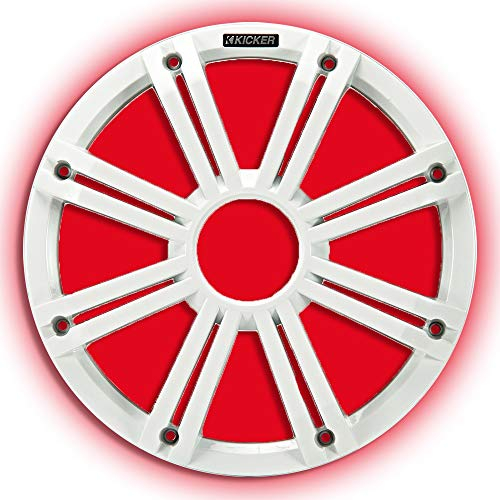 KICKER KMG10 Kühlergrill für KM10 und KMF10 Subwoofer, LED, Weiß