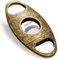CIGARLOONG Cigar Cutter Stainless Steel Bronze Engraved Double Cut Blade Cigar Guillotine (Gold)
