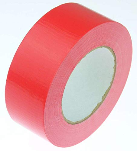 iapyx 1 Rolle Klebeband Gewebeband 50 m x 48 mm ROT - Panzerband Steinband Gaffa Tape Reparaturband (Rot, 1 Rolle Rot)