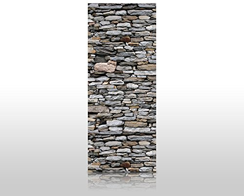 wandmotiv24 Duschrückwand Steinmauer Grau 80 x 200cm (B x H) - Acrylglas 4mm M0022