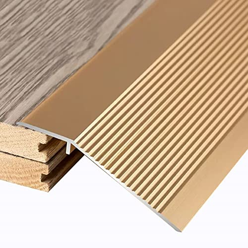 JLXJYS Übergangsprofil Abdeckleisten Aluminium Bodenübergangsleiste, 10cm Extra Breit Teppich/Fliesen Schwellenverkleinerer, Selbstklebend Bodenkantenleiste für Eingang/Türöffnungen/Fußgängerzone