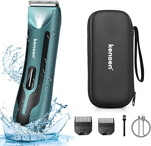 kensen Tondeuse Corps Homme, Tondeuse Intime Homme, Tondeuse Homme Partie Intime Étanche IPX7 Autonomie 120min Rechargeable par USB avec Lumière LED pour Aisselles, Aines, Poils Intimes
(Vert)