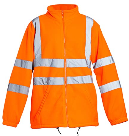 Blackrock Veste polaire orange haute visibilité, Hommes et Femmes, Anti-Pill durable et chaud, vêtements de travail de sécurité réfléchissants à haute visibilité, entièrement certifiés EN