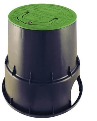 Generisch RAIN Ventilkasten Ventilbox Verteilerkasten Bewässerung Rund mit Kugelhahn 3/4 mit Deckel - Auswahl (Rund MINI 150mm)