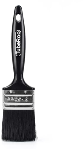 TubeRoo Pennello da pittore, 50 mm, pennello medio, pennello per vernice, pennello per vernice, olio di legno e vernice da parete, pennello per vernice per legno, pennello piatto, pennello per vernice