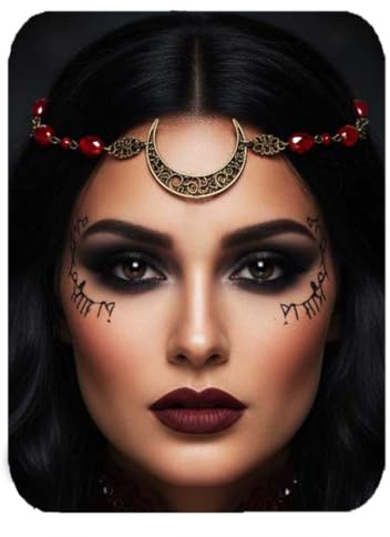 Generse Braut Stirnband Rot Kopfschmuck Kristall Stirnband Abschlussball Festival Stirn Haarteil Hochzeit Haarschmuck für Frauen und Mädchen (Rot)