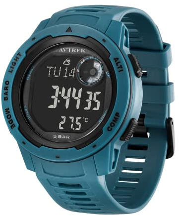 Reloj Deportivo Digital Impermeable para Exteriores, Reloj Militar con podómetro, altímetro y brújula Hombres, Mujeres y Adolescentes