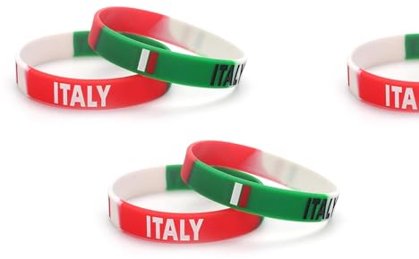 TARIFA UNITED 5 italienische Armbänder mit Silikon und Flagge Gadget Italienisches Souvenir