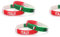 TARIFA UNITED 5 italienische Armbänder Silikon italienische Flagge Gadget Italien Souvenir Italien Flaggen Italien bunte Gummiarmbänder italienische Flagge Silikonarmbänder