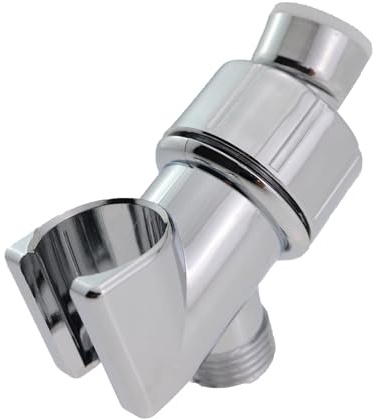 KKUANG 84 x 60 mm Duscharm-Halter, Handbrausehalter, silberfarben, 360 Grad verstellbare Richtung, Stahlkugel-Duschhalterung zum Anschluss von Duscharm und Brauseschlauch