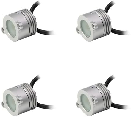 LGJEGD Led Kanal Lichter, 1W DC12V Schritt Lichter im Freien for Indoor-Außentreppen, Deck, 4Pack (White)