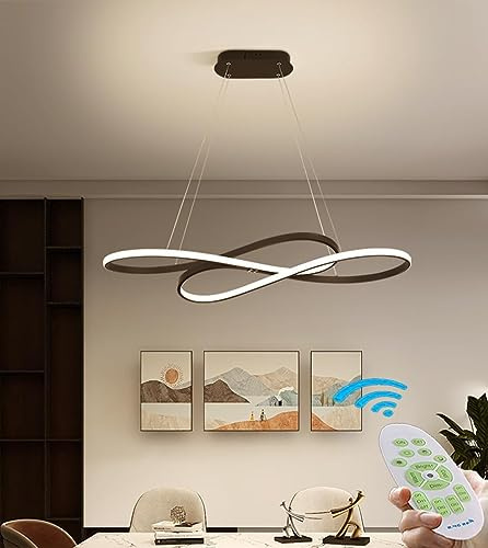 Lampada a Sospensione Luce Pendente Lampadario Lineare Lungo Moderno Dimmerabile A LED per Cucina Striscia Lunga Soffitto Sospeso per Sala da Pranzo Soggiorno