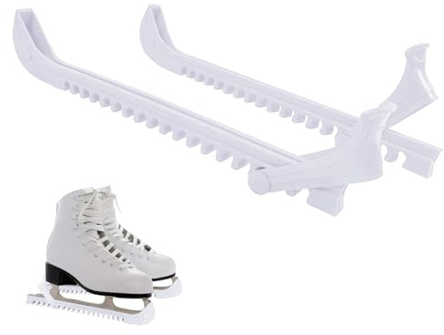 Kufenschoner für Eishockeyschlittschuhe, Schoner für Schlittschuhkufen, 1 Paar Kufenschoner Schlittschuhe, Schlittschuhe Schoner, Kufenschoner Eiskunstlauf für alle Größen geeignet kürzbar (weiß)