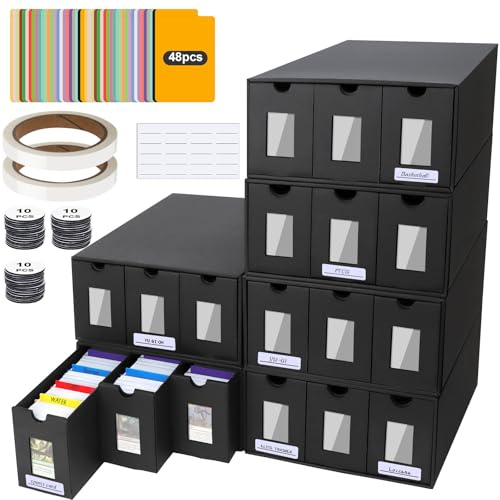 BILIPLE Caja de Mazos Commander para MTG para más de 18000 Tarjetas, MTG Deck Box con 48 Divisores Coloridos, Caja de Almacenamiento de Tarjetas Coleccionables para TCG, PTCG