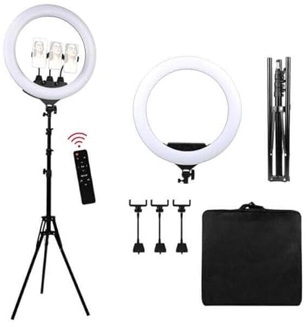 Luméon 56cm Ringlicht mit Stativ – 22 Zoll Ringleuchte für professionelle, großflächige Beleuchtung, Werbevideos & Portraitfotografie
