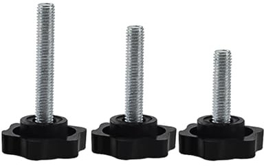 KSeSii 3PCS M4 M5 M6 M8 M10 Bakelit Rändelschraube Stern Form Gewinde Klemm Griff Bolzen Schraube Hand knopf Festziehen Gummi Schraube Bolzen(M5x16-D25)