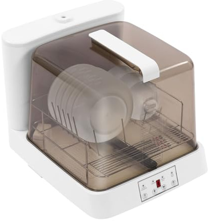 RjcdOPL Mini Lave-vaisselle de Table avec Réservoir, Nettoyage à 360°, 3 Programmes de Lavage, Pour Petites Maisons, Appartements, Camping-cars