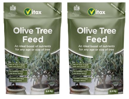 Olive Tree Feed, Suitable For Borders, Pots & Containers, Encourages Healthy Growth, Plant Food, and Garden Products – 900 g (Pack of 2)